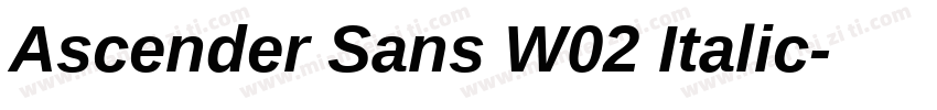 Ascender Sans W02 Italic字体转换